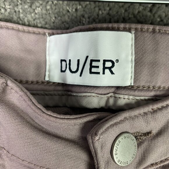 DU/ER No Sweat Slim Straight Stretch Pants Women's 29 x 32 Lilac Pink - Picture 7 of 14